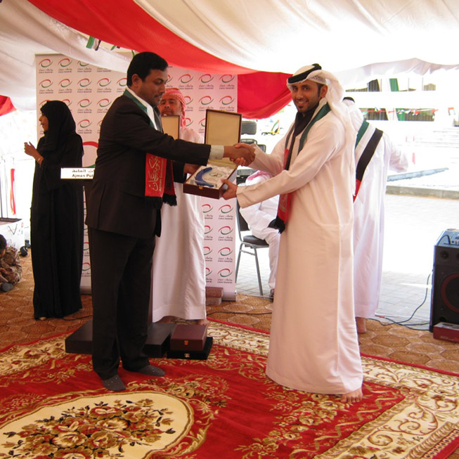 Gift Memento with Arabia Taxi Logo to the Administration & Finance Manager Mr. Omar Lootah
