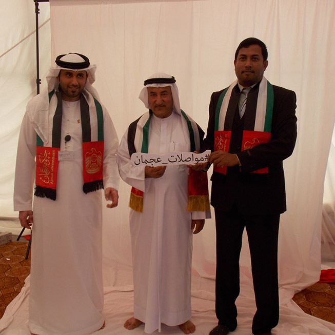 Friendly picture with APTC General Manager Mr. Abdul Karim Al Abdool and Administration & Finance Manger Mr. Omar Lootah