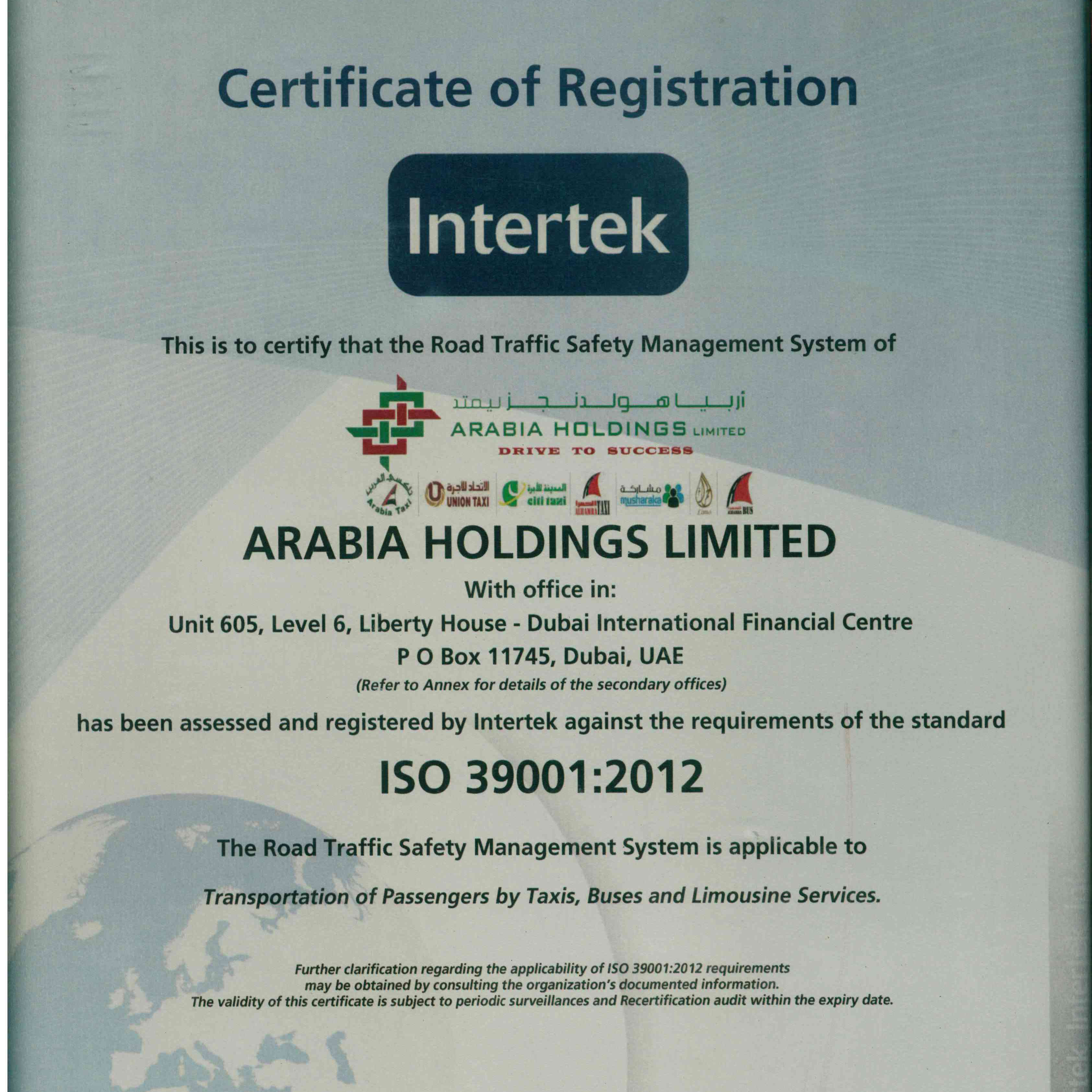 39001 certificate