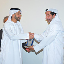 Thank & Gratitude Memento Shield presented to the General Manager Mr. Abdul Karim Al Abdool